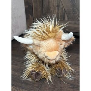 Douglas Cuddle Toy DLUX Wallace Scottish Highland Cow‎ Bull Plush Stuffed 16"
